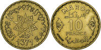 Morocco 10 Francs Mohammed V, Paris, Aluminum-Bronze, KM:49 -