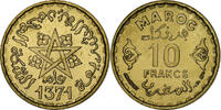 Morocco 10 Francs Mohammed V, Paris, Aluminum-Bronze, KM:49 -