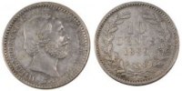 Netherlands 10 Cents Coin, William III, Silver, KM:80 -