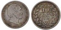 Netherlands 10 Cents Coin, William III, Silver, KM:80 -