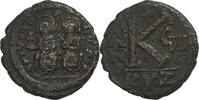Half Follis Justin II et Sophie, Cyzicus, Bronze, Sear:373 -