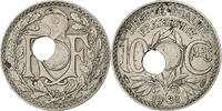 France 10 Centimes Lindauer, Paris, Off-centered hole, Copper-nickel -