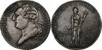 France Token 1786 Louis XVI, Agriculture, Comices Agricoles de Paris, Silver AU(50-53)