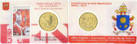 Vatican 50 Euro Cent Francis, Stamp and coin card.n°8, Rome, Nordic -