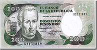 Colombia 200 Pesos Oro Banknote, 1988-11-01 -