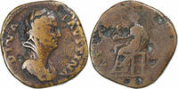 Sesterz Diva Faustina I, Rome, Bronze -