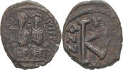 Half Follis Justin II & Sophia, Nicomedia, Bronze -