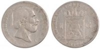 Netherlands Gulden Coin, William III, Silver, KM:93 -