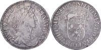 France 1/2 Écu, portrait apollinien Louis XIV, Bayonne, Silver -