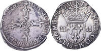 France 1/4 Ecu Henri IV, Nantes, Silver, Gadoury:597 -
