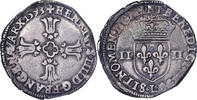 France 1/4 Ecu Henri IV, Bayonne, Silver, Gadoury:597 -