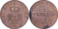 Kingdom of Prussia 4 Pfennig Friedrich Wilhelm IV, Berlin, Copper -