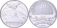 10 Euro 2016 MDP Frankreich Le Charles De Gaulle, PP, MDP, Silber, UNZ UNZ