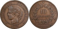 France 10 Centimes Cérès, Paris, Bronze, Gadoury:265a -