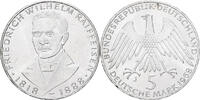 Federal Republic of Germany 5 Mark 1968 J Hamburg, Silver AU(55-58)