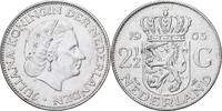 Netherlands 2-1/2 Gulden 1963 Not Applicable Juliana, Silver, KM:185 EF(40-45)