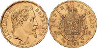 France 20 Francs 1866 BB Napoleon III, Napoléon III, Strasbourg, Gold AU(55-58)