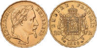 France 20 Francs 1868 BB Napoleon III, Napoléon III, Strasbourg, Gold AU(55-58)