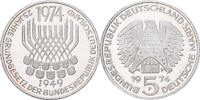 Federal Republic of Germany 5 Mark Stuttgart, Silver, KM:138 -