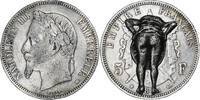 France 5 Francs Napoleon III, Cul de Fanny, Strasbourg, Silver -