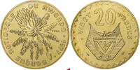 Rwanda 20 Francs Monnaie de Paris, Pattern, Brass, KM:15 -