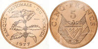 Rwanda 5 Francs Monnaie de Paris, Pattern, Bronze, KM:13 -