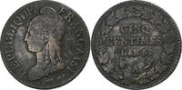 France 5 Centimes Dupré, Paris, Copper, Gadoury:126, KM:640 -
