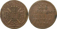 France 20 Sols Louis XIV, Siège de Lille, Lille, Copper -