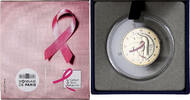 France 2 Euro The fight against breast cancer, Proof, Colourized, MDP -