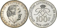 Monaco 100 Francs Rainier III, Monnaie de Paris, Silver -