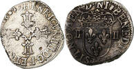 France 1/4 Ecu Henri IV, La Rochelle, Silver, Gadoury:597 -