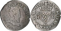 France 1/2 teston à la tête couronnée Henri II, Poitiers, Silver -