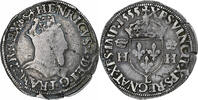 France 1/2 teston à la tête couronnée Henri II, Bayonne, Silver -