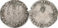 France 1/2 Franc buste lauré Henri IV, Angers, Silver -