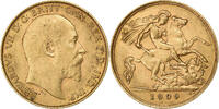 Great Britain 1/2 Sovereign Edward VII, British Royal Mint, Gold -