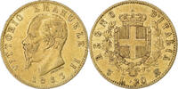 Italy 20 Lire Vittorio Emanuele II, Torino, Gold, KM:10 -
