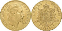 France 50 Francs Napoleon III, Paris, Laurée, Gold -