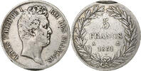 France 5 Francs Louis Philippe I, Paris, Clipped, Silver -