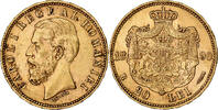 Romania 20 Lei Carol I, Bucharest, Gold, KM:20 -