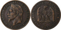 France 5 Centimes Napoleon III, Paris, Bronze, Gadoury:155 -
