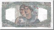 France 1000 Francs Banknote, 1 000 F 1945-1950 ''Minerve et Hercule'' -