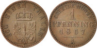 German States Pfennig Coin, PRUSSIA, Wilhelm I, Berlin -