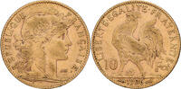 France 10 Francs 1906 Paris Marianne, Paris, Gold, KM:846 VF(30-35)