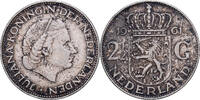 Netherlands 2-1/2 Gulden 1961 Not Applicable Juliana, Silver, KM:185 S+ 34.63 US$  +  28.91 US$ shipping