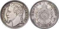 France 1 Franc Napoleon III, Paris, Silver, Gadoury:463 -
