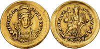 Solidus Roman Empire, Theodosius II, Constantinople, Gold -