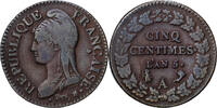 France 5 Centimes AN 5 Paris Directoire, Paris, Copper, Gadoury:126 S+ 194.67 元  ＋  38.62 元 运费
