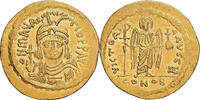 Solidus Byzantine Empire, Maurice Tiberius, Constantinople, Gold -