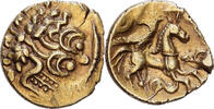 1/4 Stater Coin, Suessiones, Rare, Gold, Delestrée:331 -