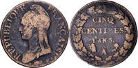 France 5 Centimes AN 5 Paris Directoire, Paris, Copper, Gadoury:126 S 34.57 US$  +  28.86 US$ shipping